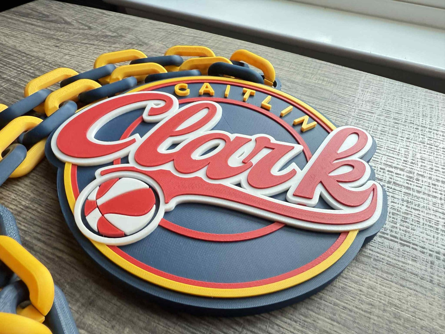Indiana Fever Caitlin Clark Logo Oversized Necklace, Hype Chain [Made To Order]