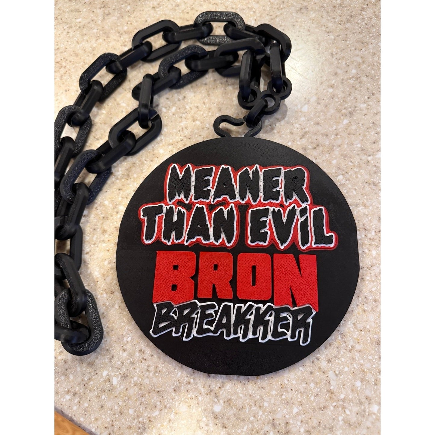 Bron Breakker WWE hype fan chain necklace