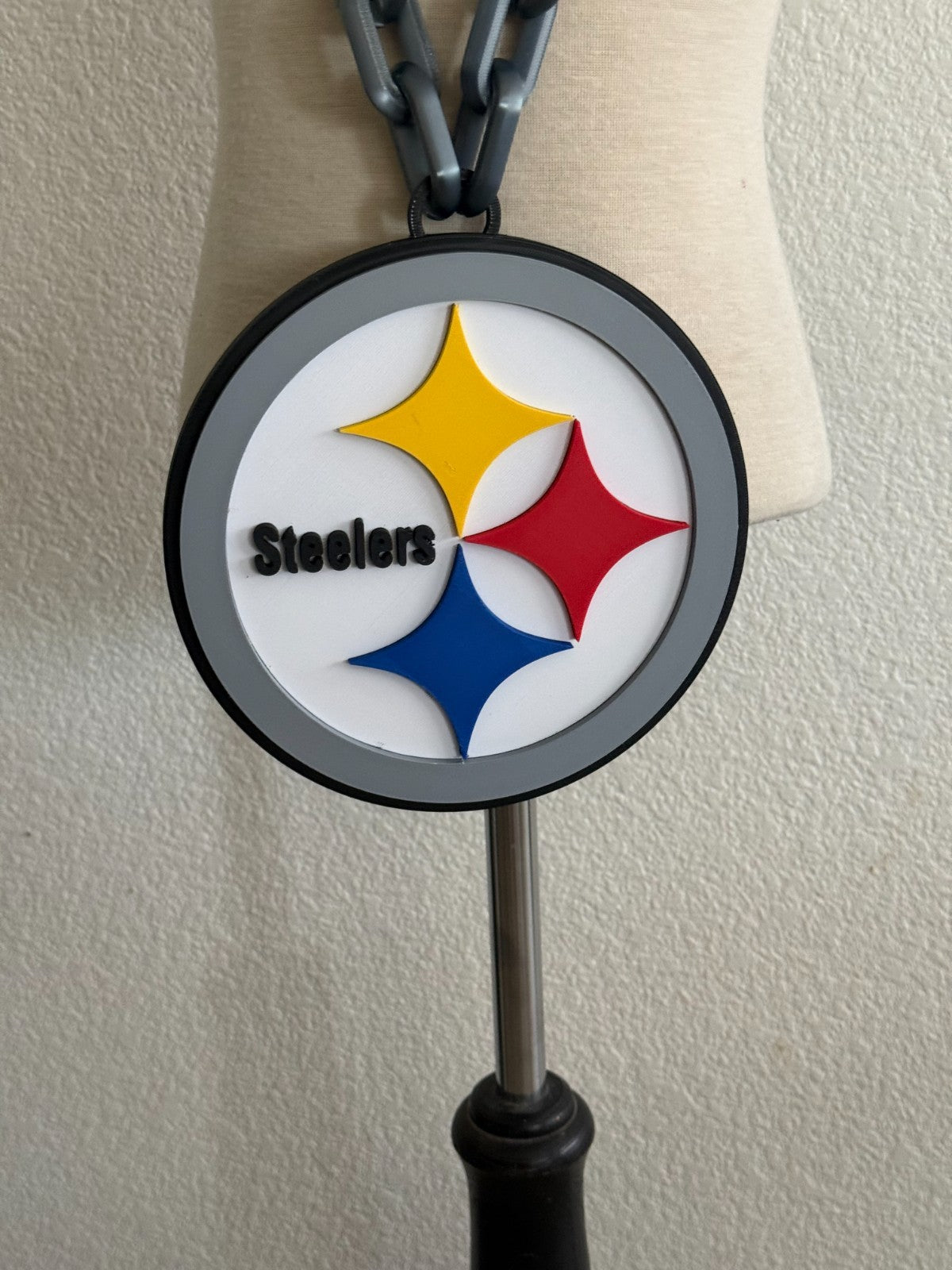 Pittsburgh Steelers Oversized Logo Pendant Turnover Chain HandMade 3D Printed