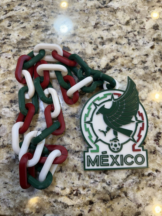 Mexico Soccer World Cup hype chain. 3d printed.  FIFA. Team Mexico