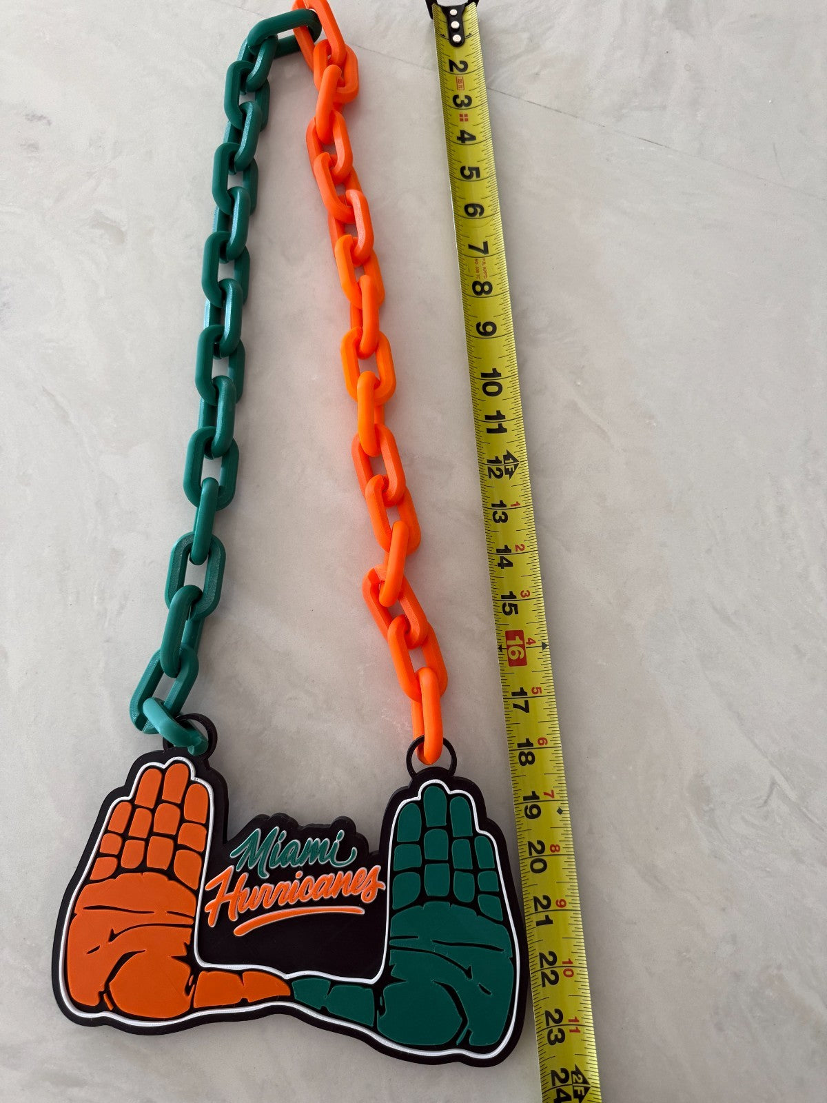 University of Miami Hurricanes - Throwing Up The U Oversized Cain Pendant