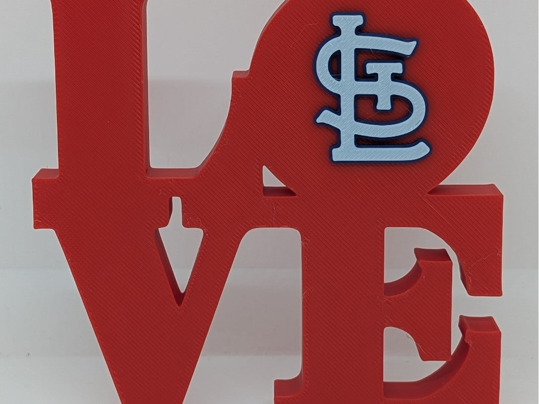 St. Louis Cardinals Love Park Sign 3D Printed Wall Sign