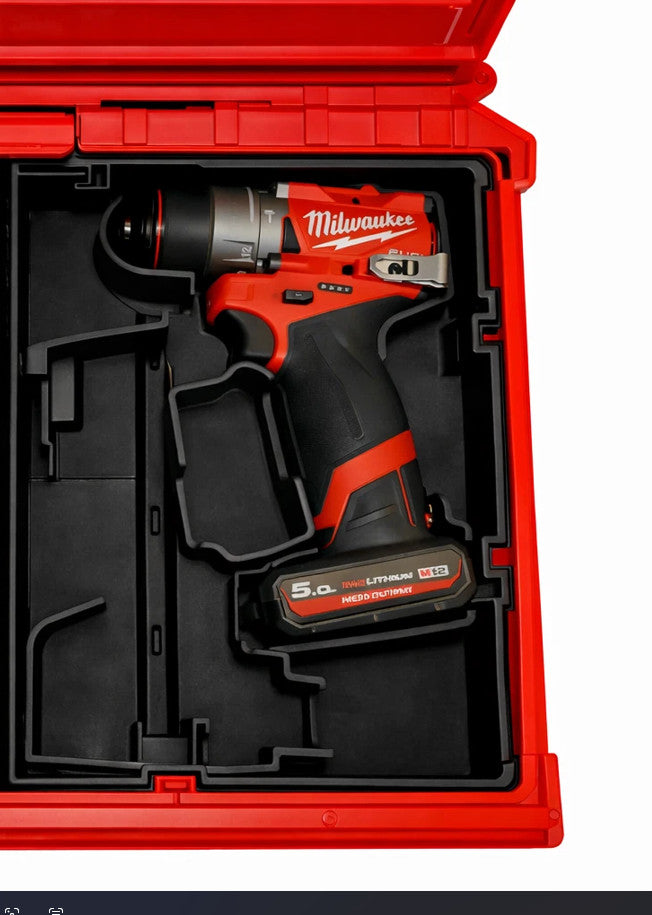 M12 Gen 3 Drill and impact Organizer for Milwaukee Packout insert 2 and 3 Drawer