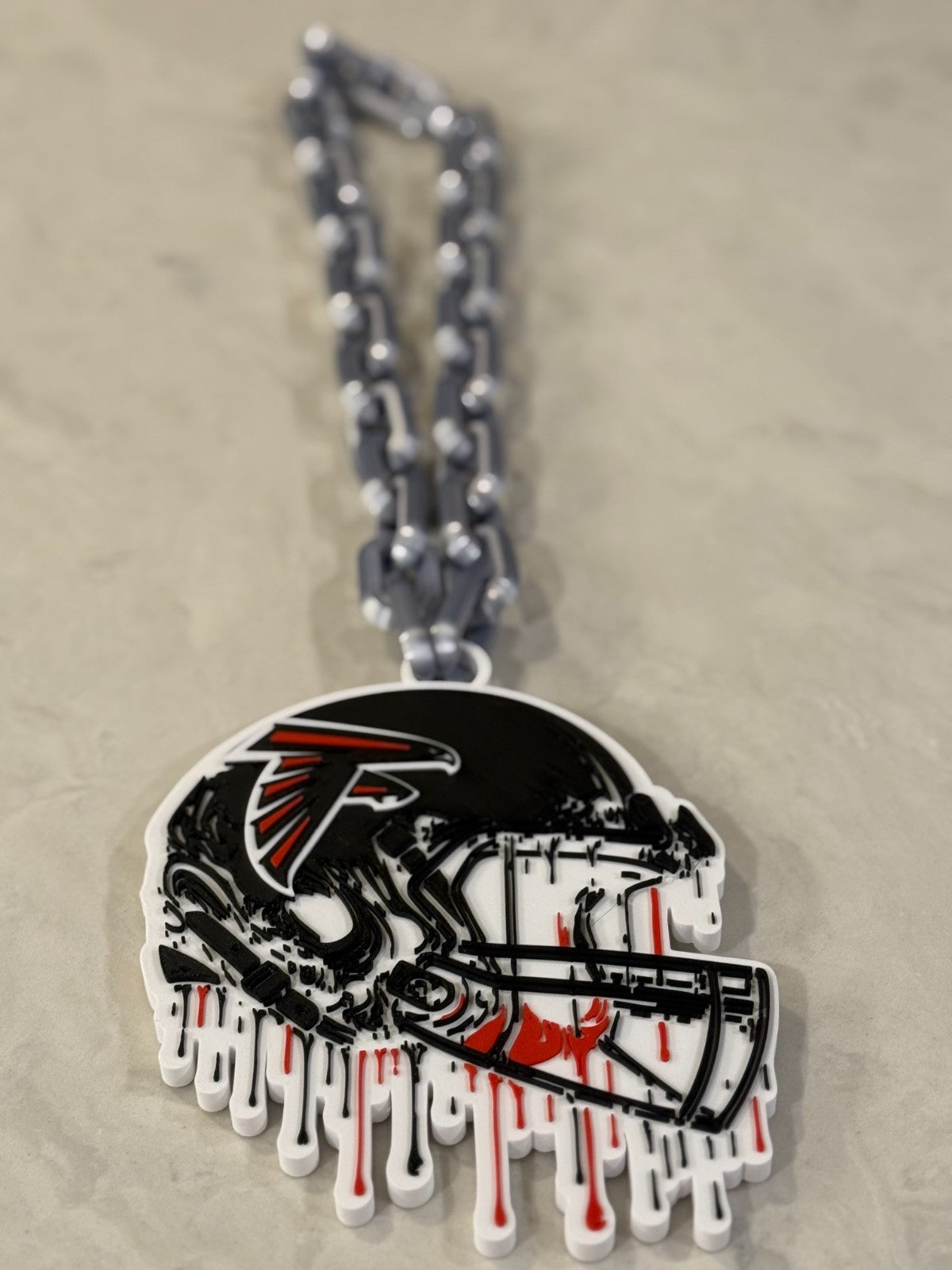 Atlanta Falcons Helmet Drip Hype Oversized Chain & Necklace‎