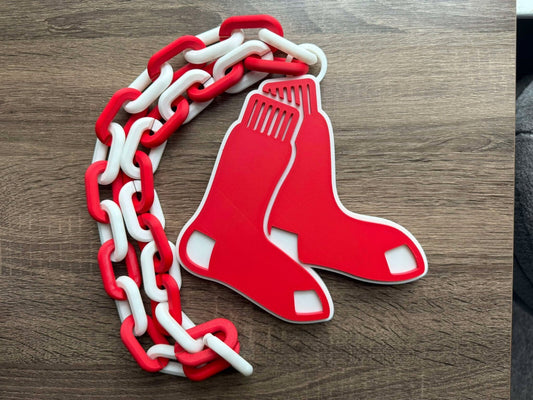 Boston Red Sox Oversized Necklace, Hype Chain [Made To Order]