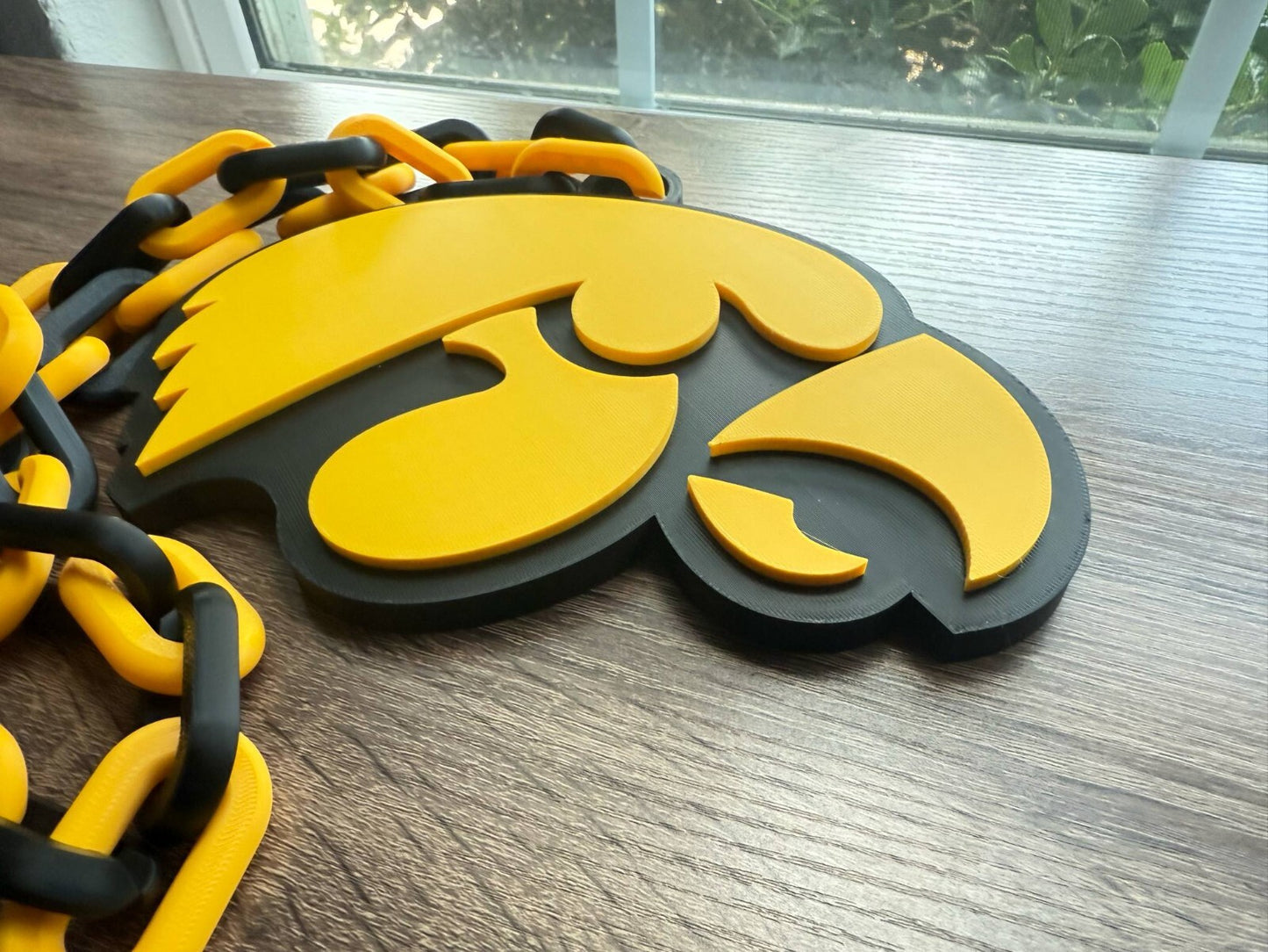 Iowa Hawkeyes Oversized Necklace, Hype Chain Chain [Made To Order]