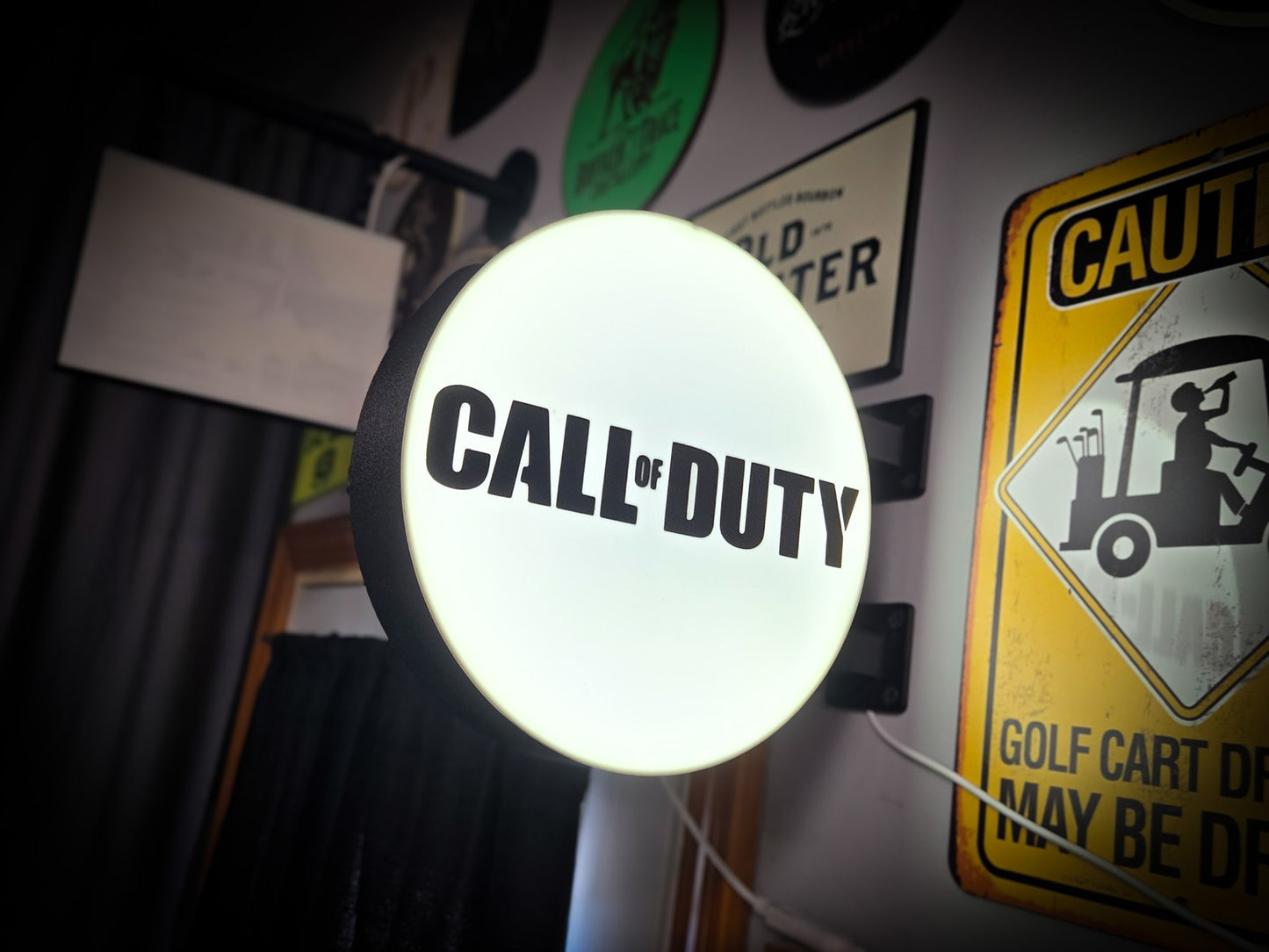 CALL OF DUTY 12 Inch Light Box LED Sign 3D Printed Wall Decor Man Cave Garage
