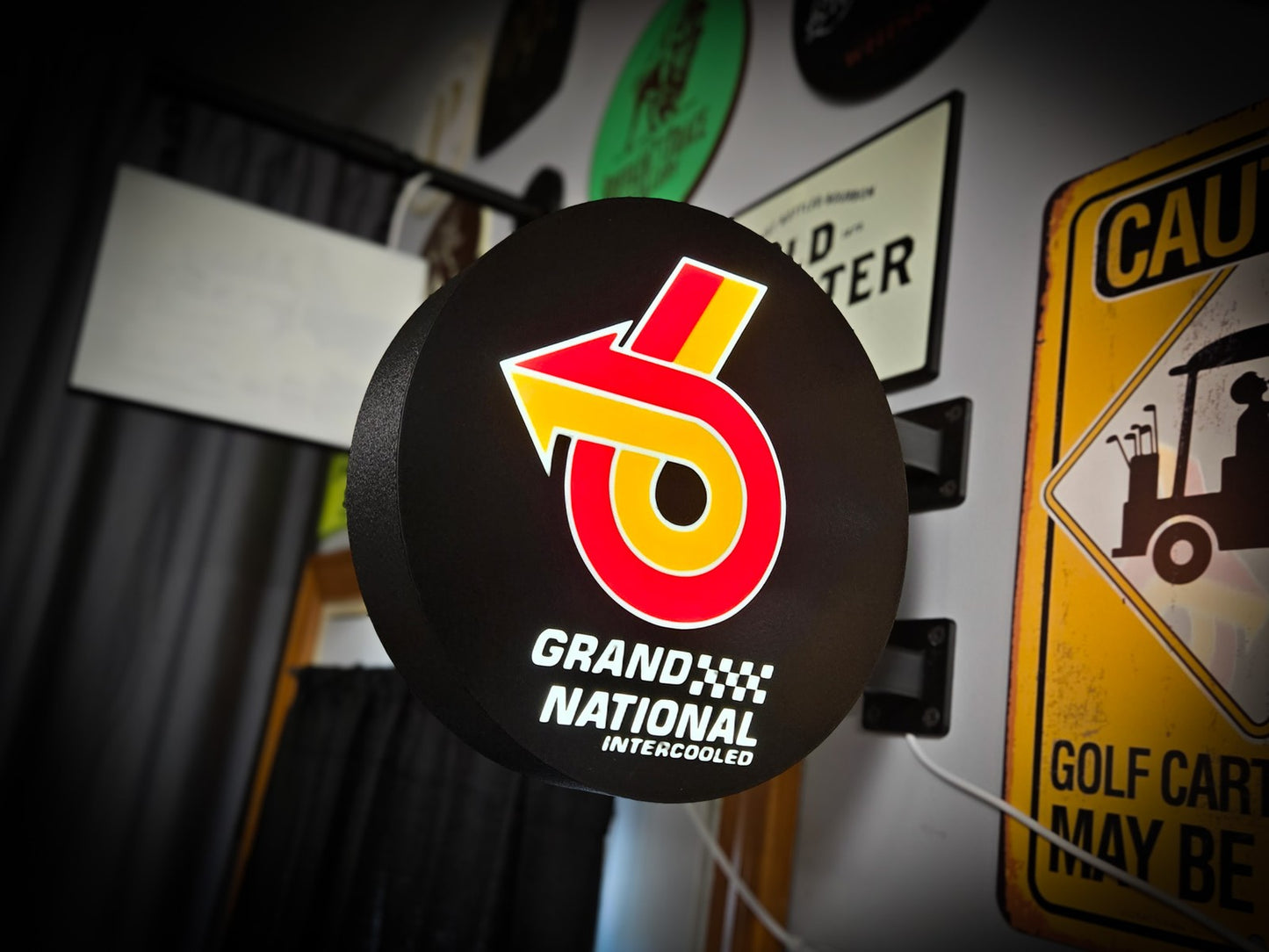 GRAND NATIONAL (Turbo 6) 12 Inch Light Box LED Sign 3D Printed Wall Decor