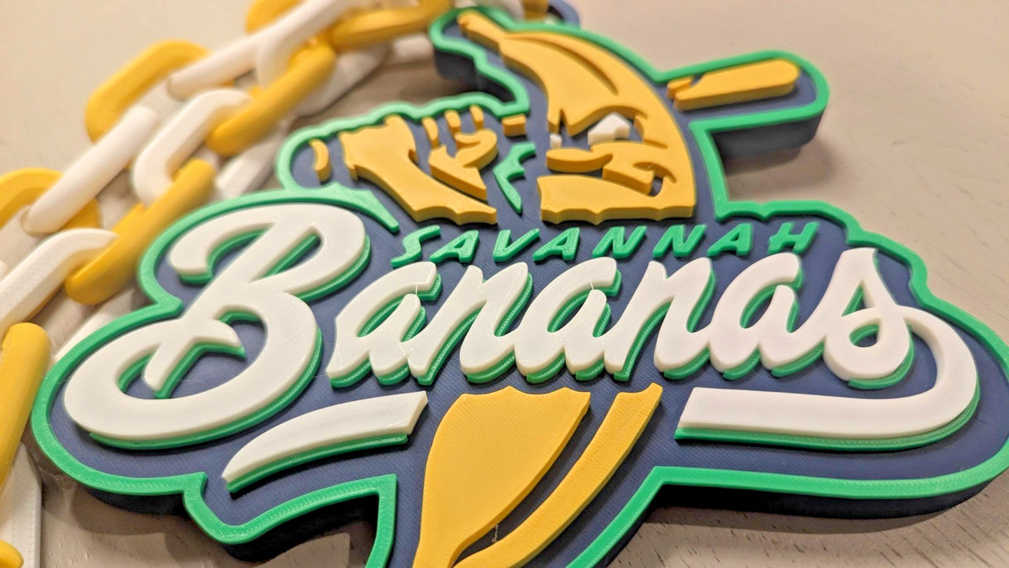 Savannah Bananas Logo Over-Sized Necklace Logo Pendant Hype Chain