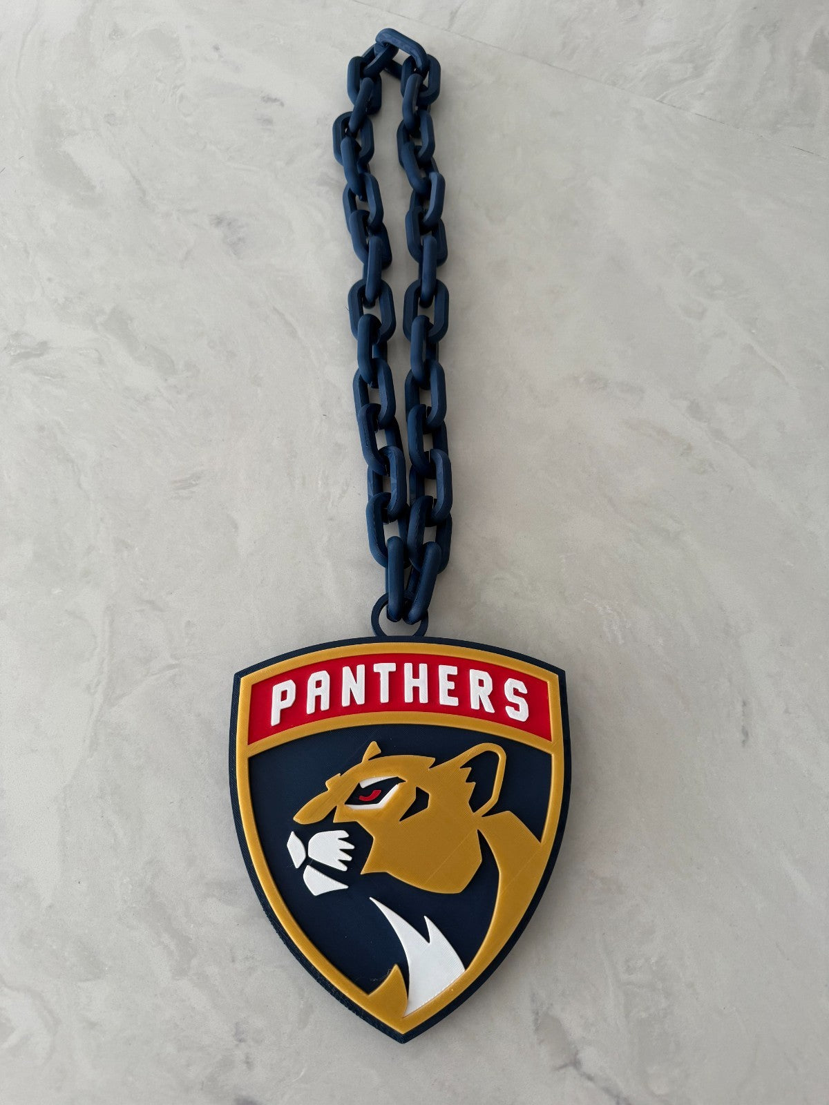 Florida Panthers Logo Oversized Necklace Pendant Chain HandMade 3D Printed