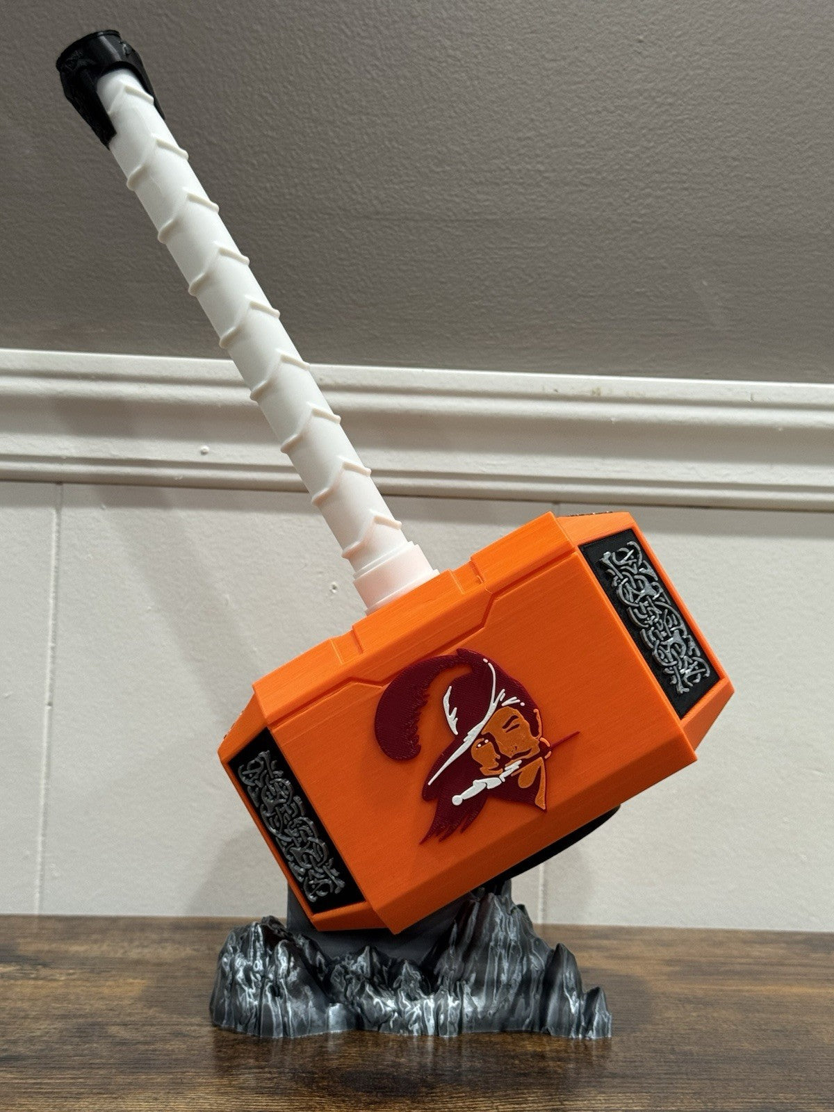 Tampa Bay Buccaneers Bucco Bruce Thor Hammer Decoration NFL Fan Gift Man Cave