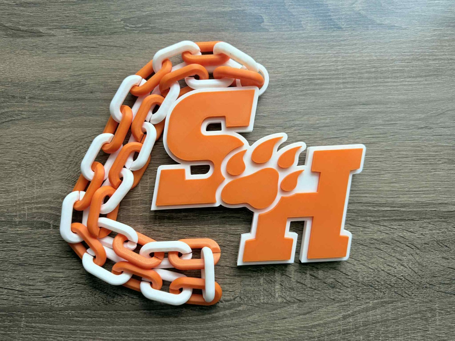 Sam Houston Bearkats Logo Oversized Necklace, Pendant Chain