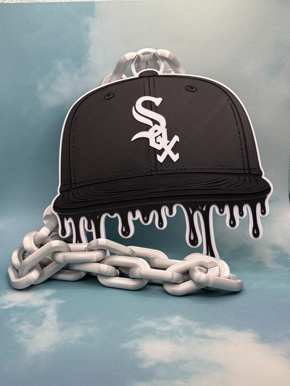 Chicago White Sox Drip Oversized Baseball Cap Hype Chain “South Siders, Gift MLB