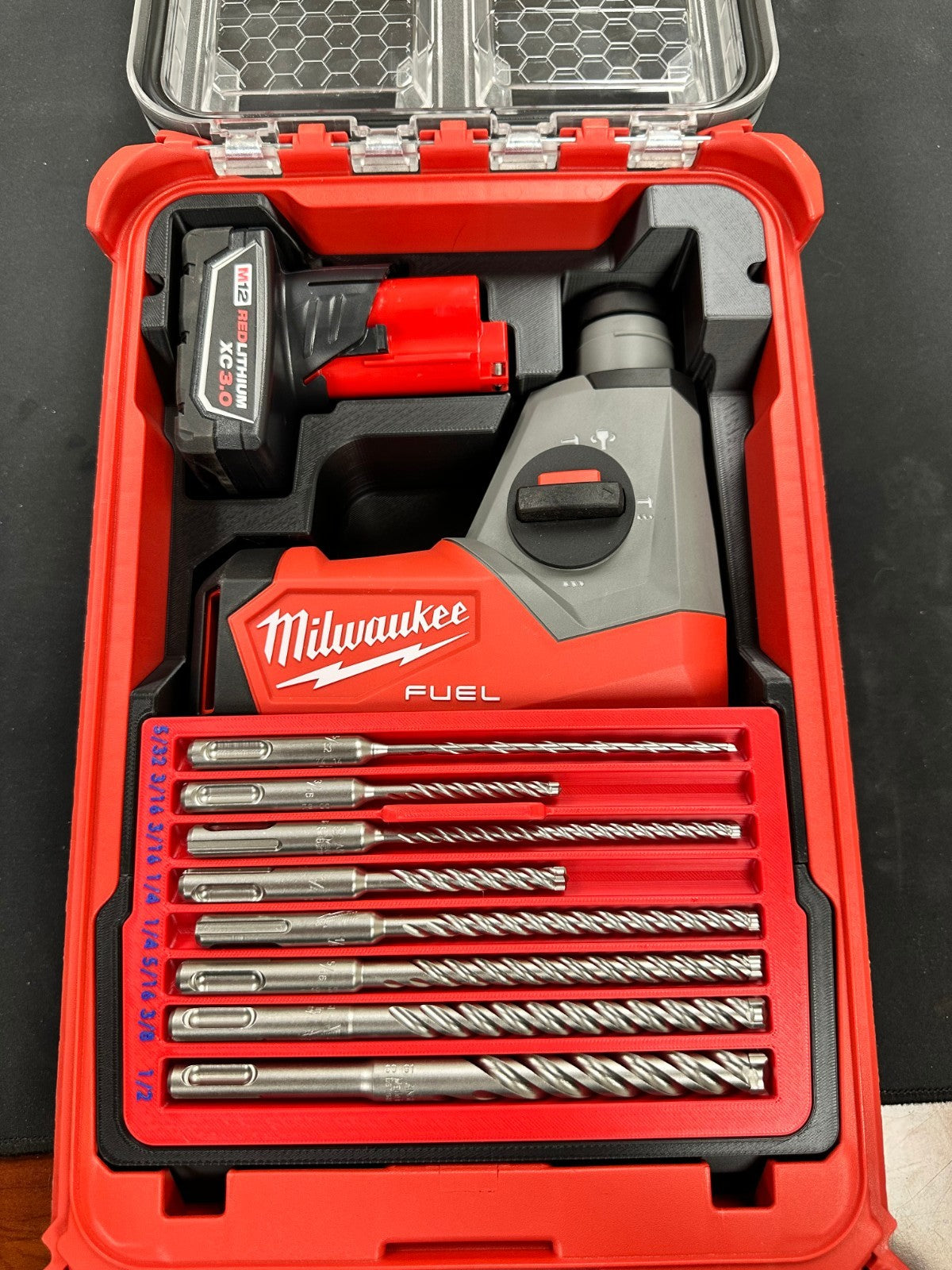 Fits Milwaukee M12 2508-20 Rotary Hammer PACKOUT Organizer Insert (Insert Only)