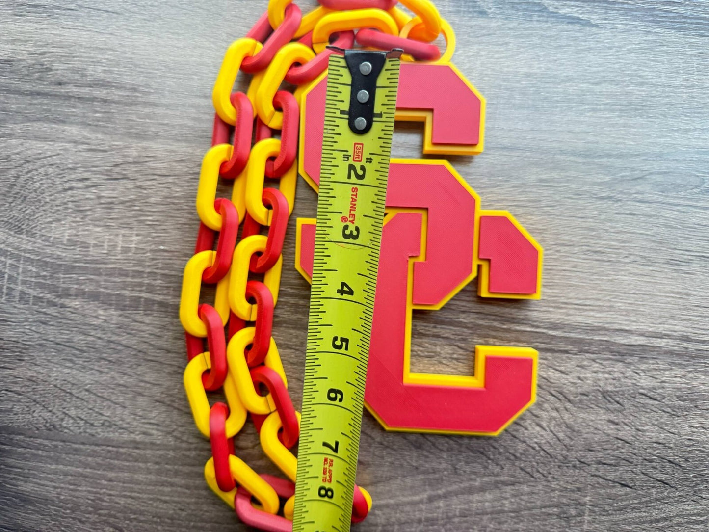 USC Trojans Logo Oversized Necklace, Hype Chain [Made To Order]