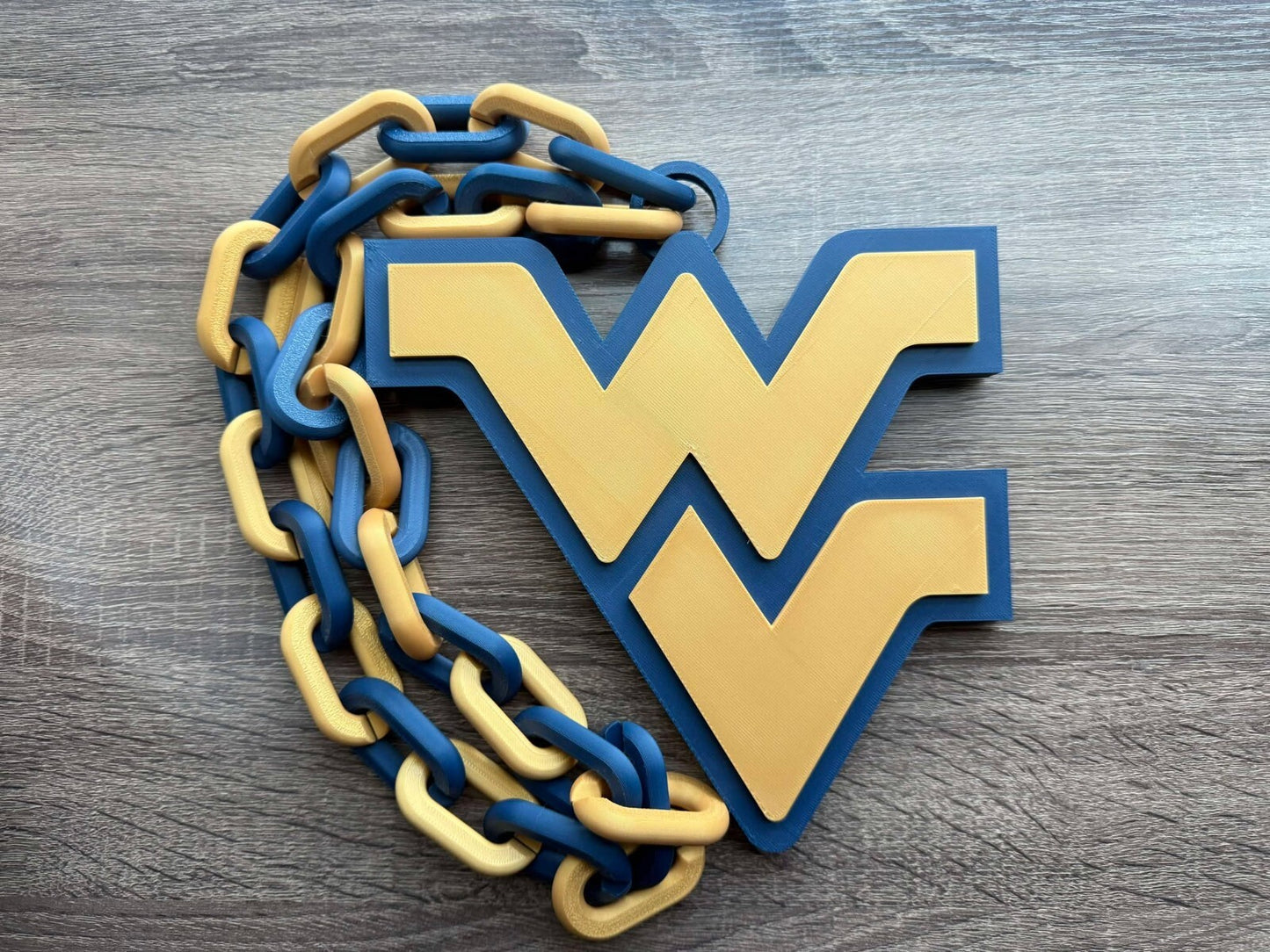 West Virginia Mountaineers Oversized Necklace, Sports Necklace [Made To Order]