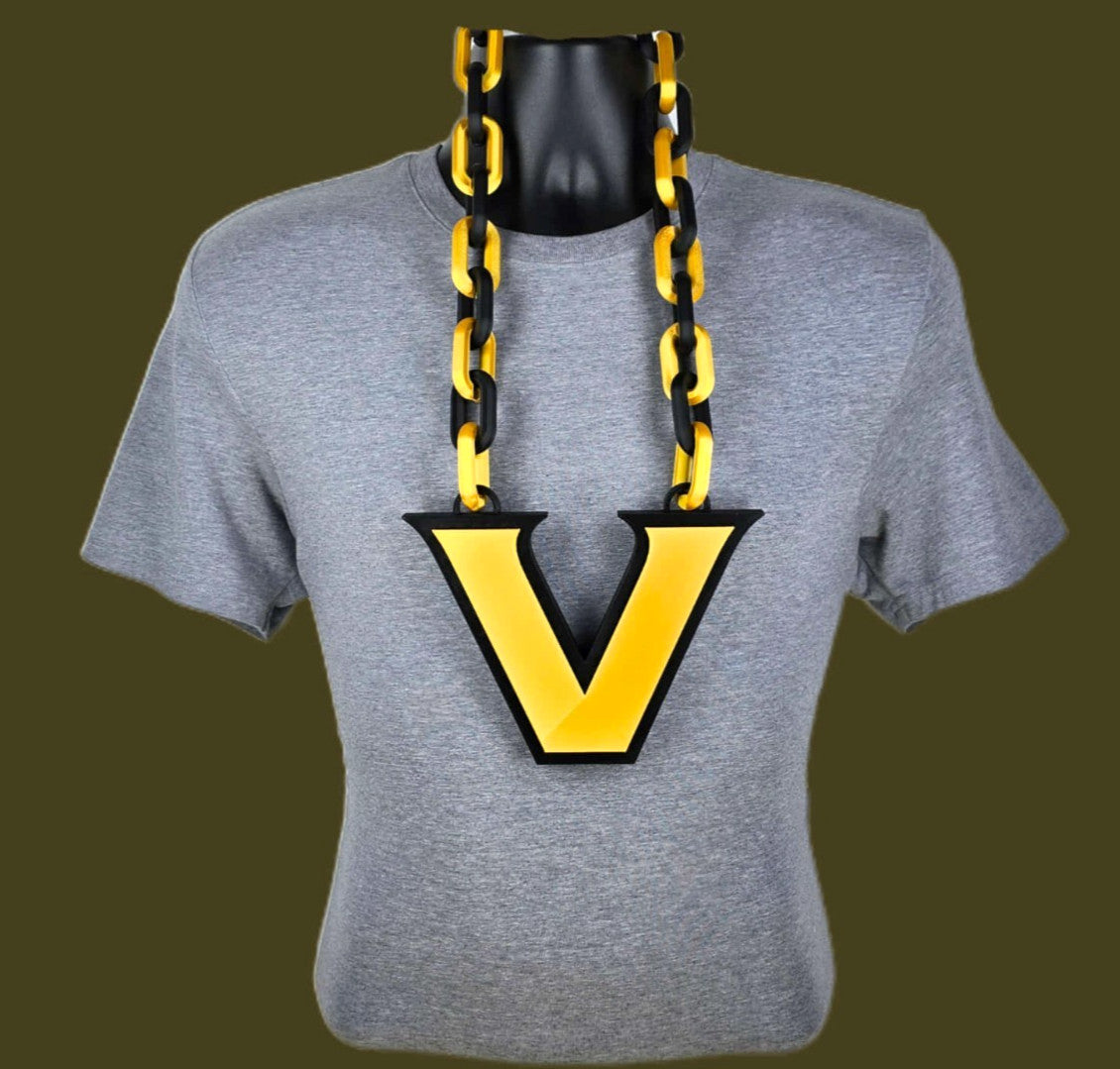 Vanderbilt Commodores Fan Chain NCAA Turnover Chain Big Logo Oversized Necklace