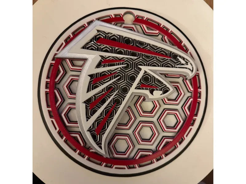 Atlanta Falcons Wall Art Or Display 3D printed Dimensional Mosaic