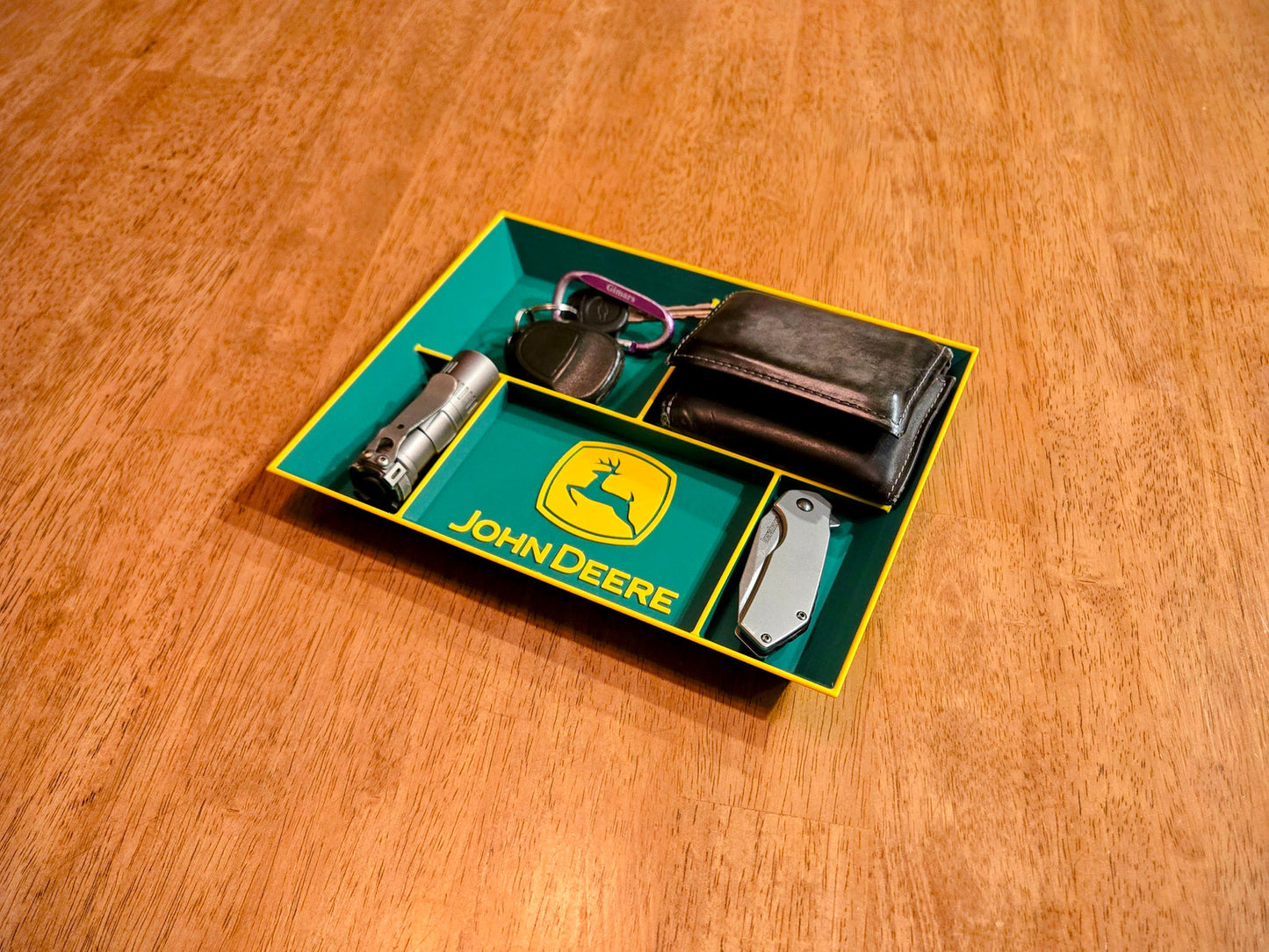 John Deere EDC Dump Tray 3D Printed Valet Desk Organizer Nightstand Catchall