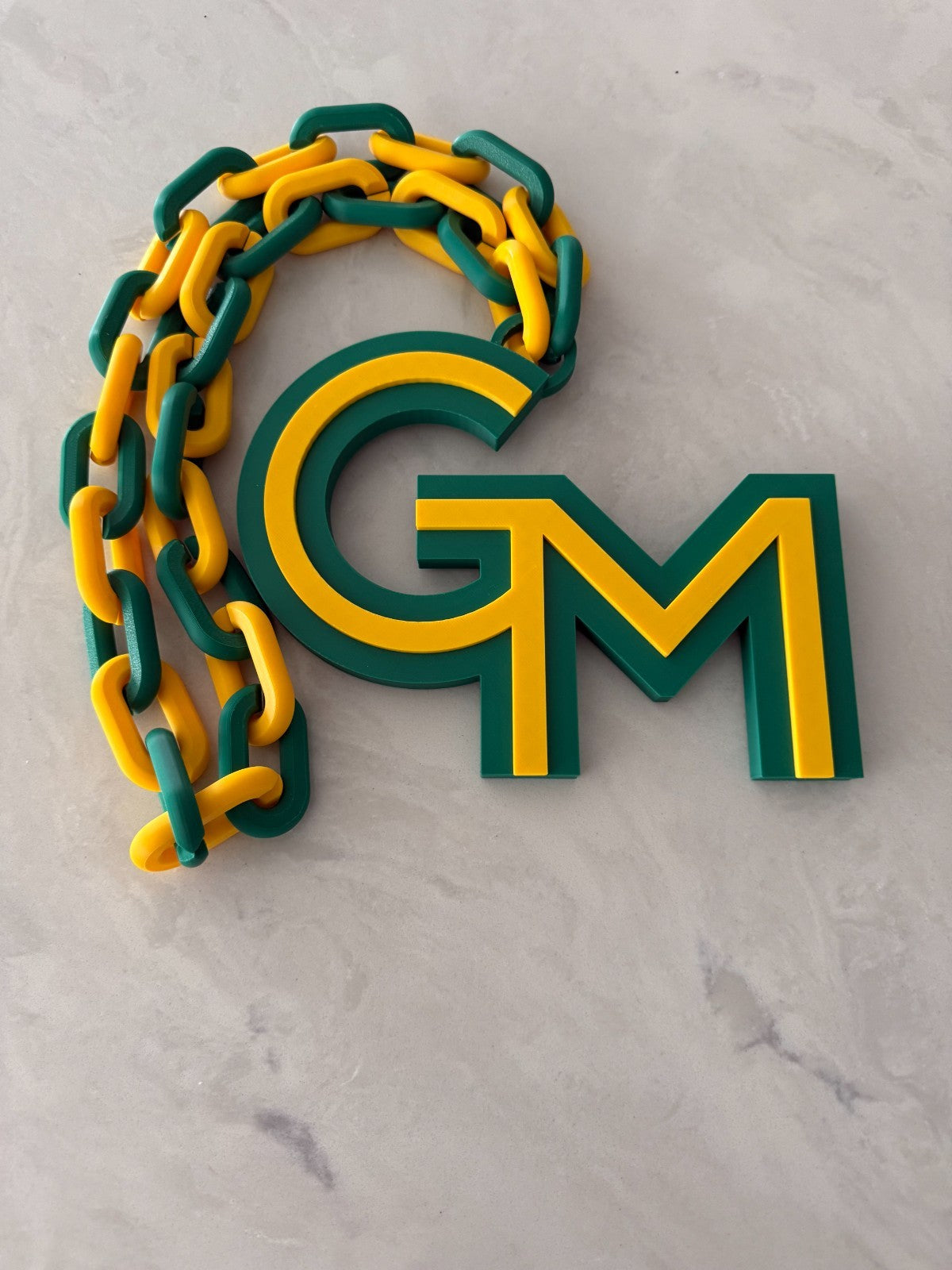 George Mason Patriots Oversized Necklace Turnover Hype Chain HandMade 3D Printed