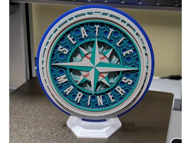 Seattle Mariners Wall Art Or Display 3D printed Dimensional Mosaic