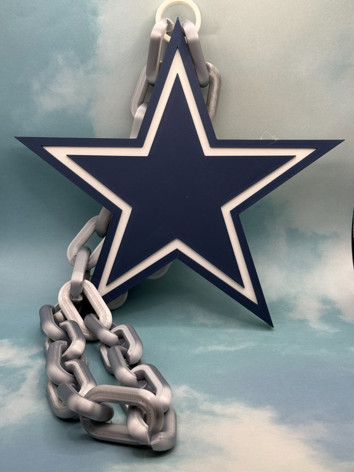 Dallas Cowboys Oversized Necklace Logo Pendant Hype Chain Handmade 3D printed