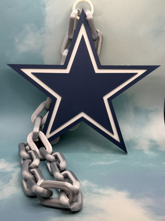 Dallas Cowboys Oversized Necklace Logo Pendant Hype Chain Handmade 3D printed