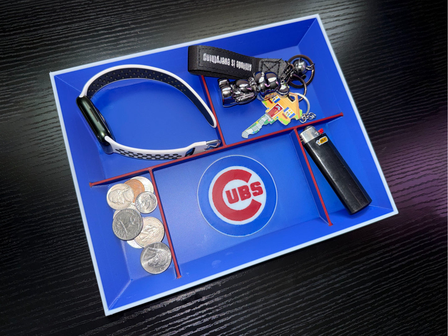 Chicago Cubs EDC Dump Tray 3D Printed Valet Desk Organizer Nightstand Catchall