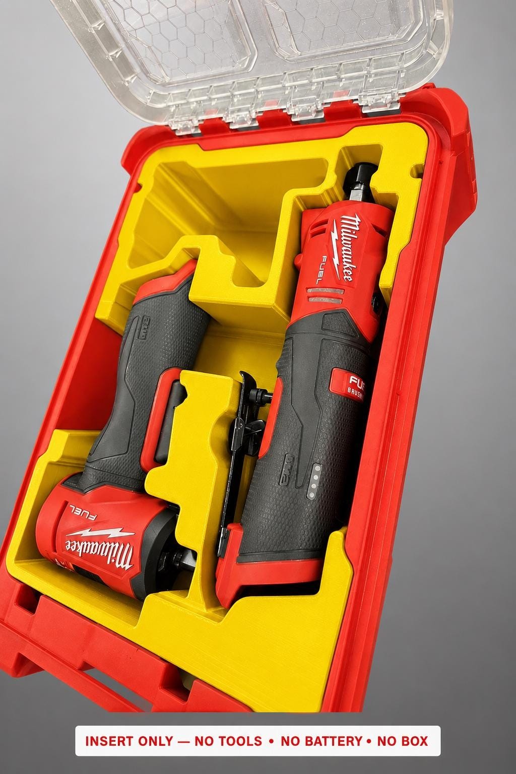Milwaukee Packout Insert GEN 2 Right Angle & StraightGrinder | 3D Printed Custom