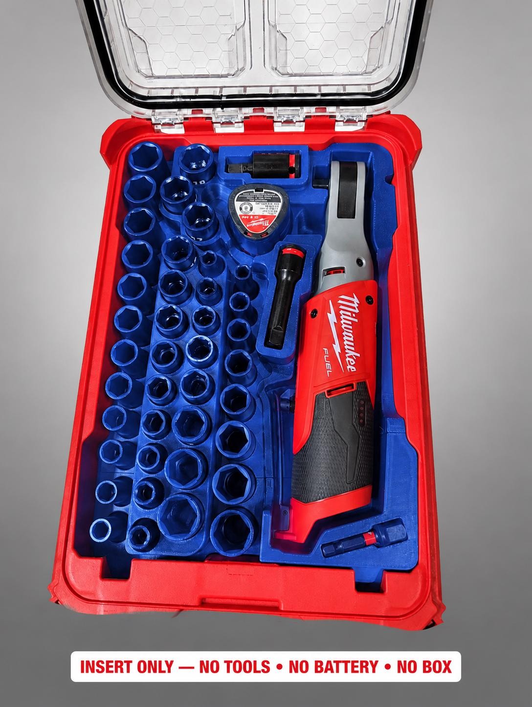 Milwaukee Packout Insert for M12 Fuel 3/8 in. Ratchet + Shockwave 43pc Socket