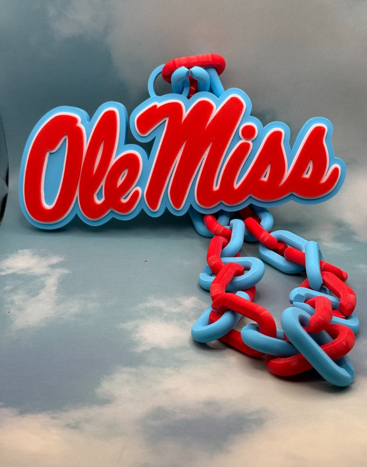 Ole Miss Rebels Logo Oversized Necklace & Chain