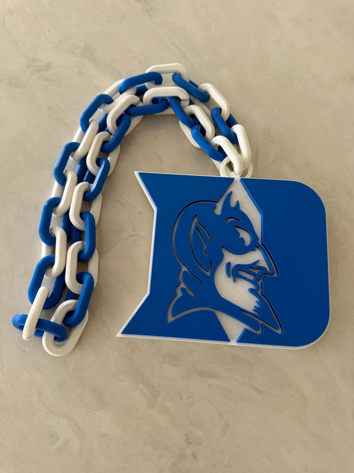 Duke Blue Devils Oversized Fan Necklace & Chain