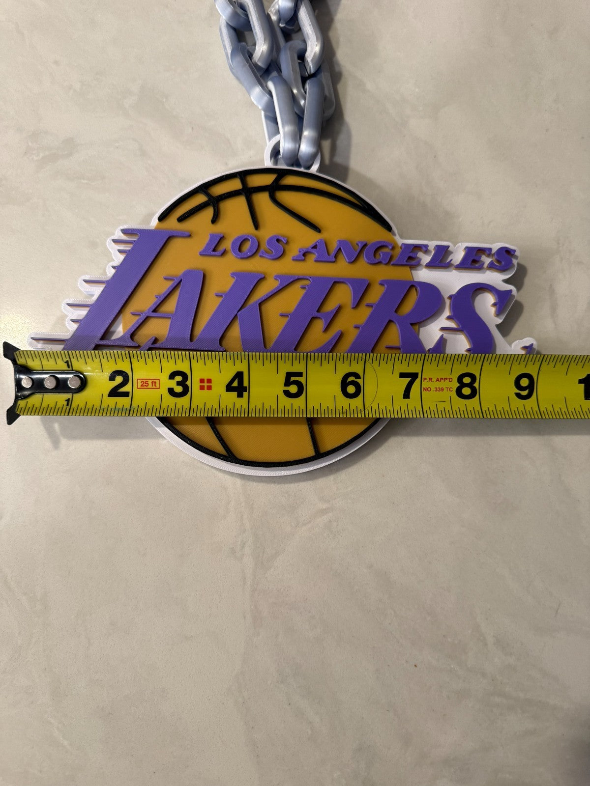 Los Angeles Lakers Fan Oversized Necklace, Hype Chain “Obsession.”