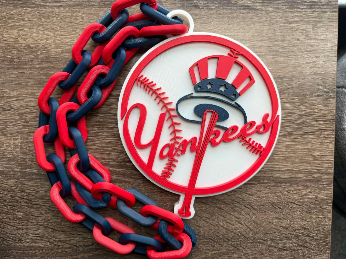 New York Yankees 3D Printed Hype Chain, Sports Necklace [Made To Order]