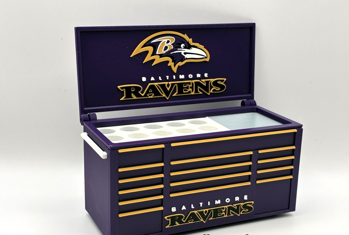 Mini Toolbox Pen Holder – Football Team Inspired Desk Organizer – Gift for Spor