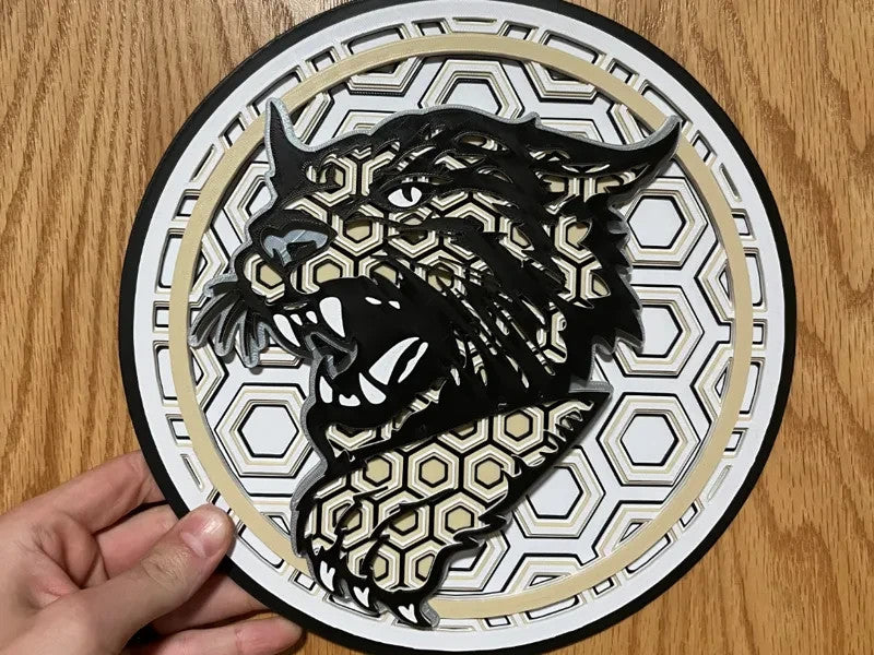 Bismark Bobcats Wall Art Or Display 3D printed Dimensional Mosaic