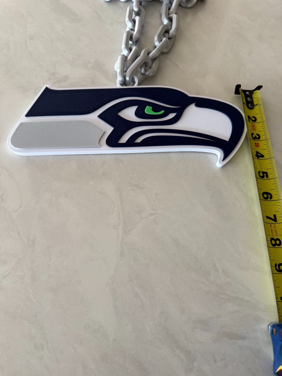 Seattle Seahawks Oversized Logo Pendant & Hype Chain