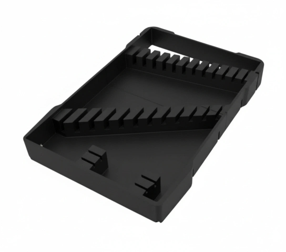14 Piece Wrench Organizer for Milwaukee PACKOUT Low Profile Bin (Insert Only) BK