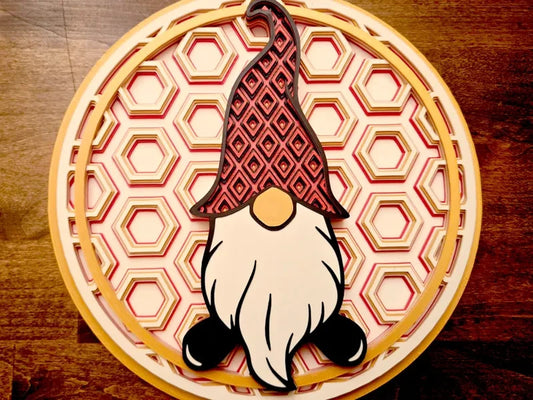 Holiday Gnome Wall Art Or Display 3D printed Dimensional Mosaic