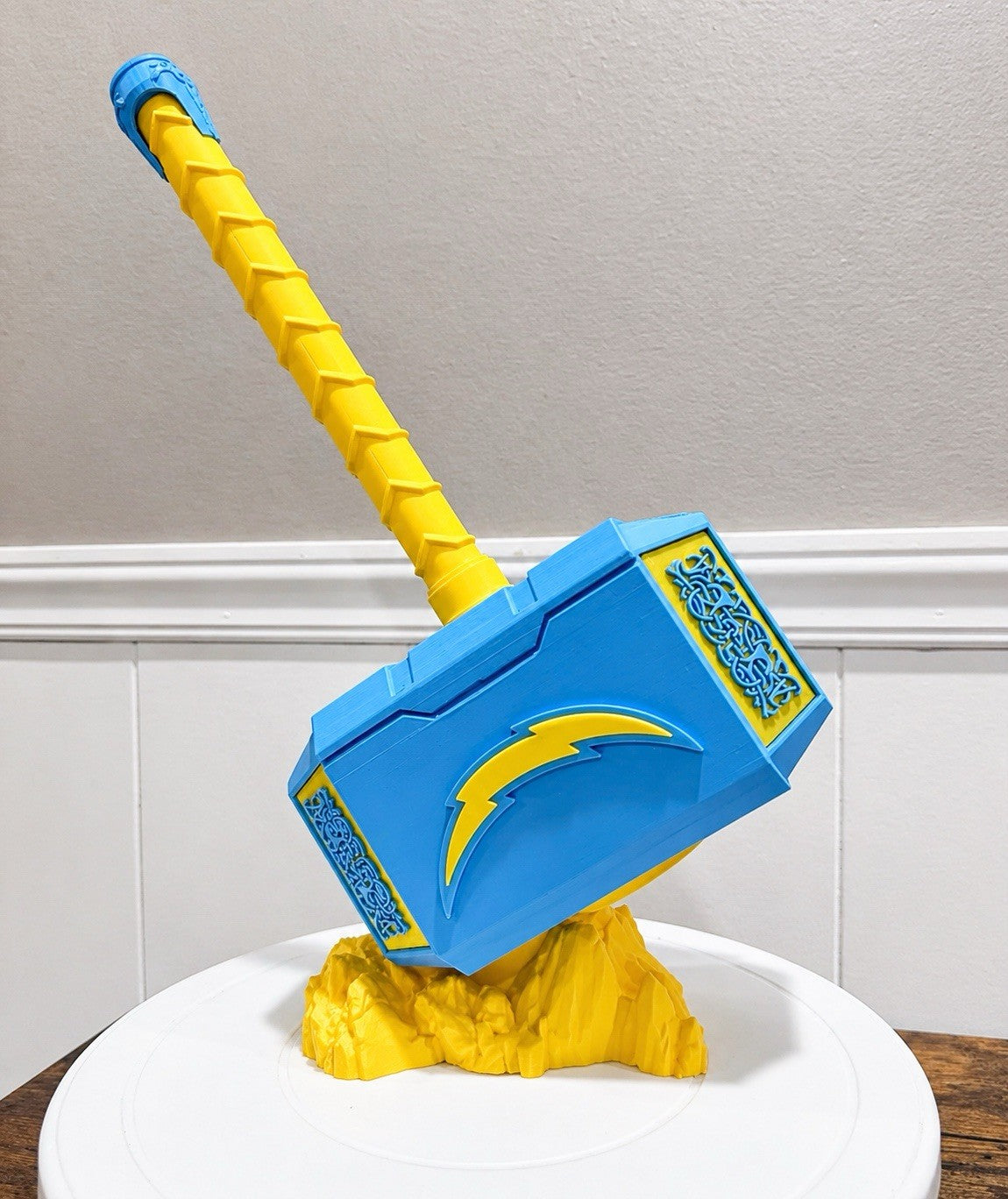 Los Angeles Chargers Thor Hammer Decoration NFL football Gifts Man Cave Desk