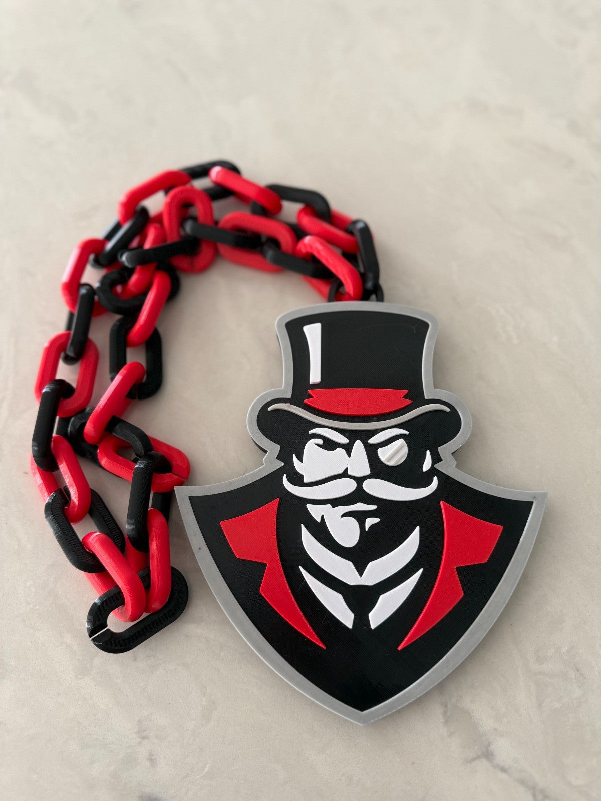 Austin Peay Governors Oversized Necklace, Fan Hype Chain, Let's Go Peay!