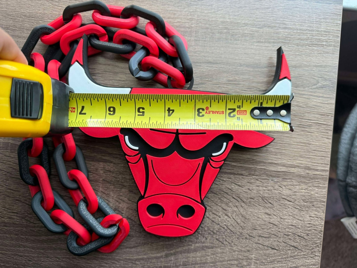 Chicago Bulls Logo Oversized Necklace, Hype Chain [Made To Order]