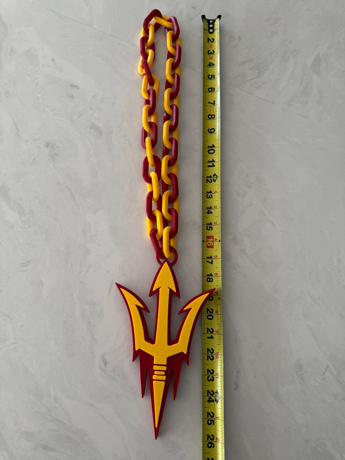 Arizona State Sun Devils Oversized Necklace, Chain "Fear The Fork"