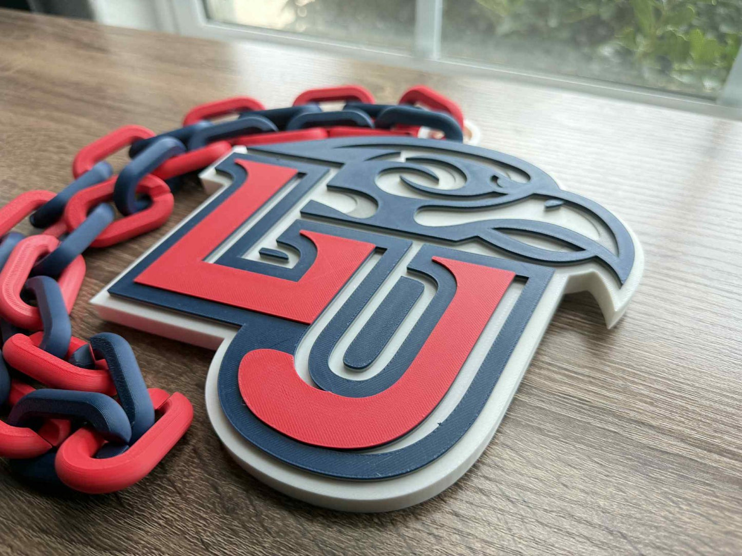 Liberty Flames Logo Oversized Necklace, Pendant Chain