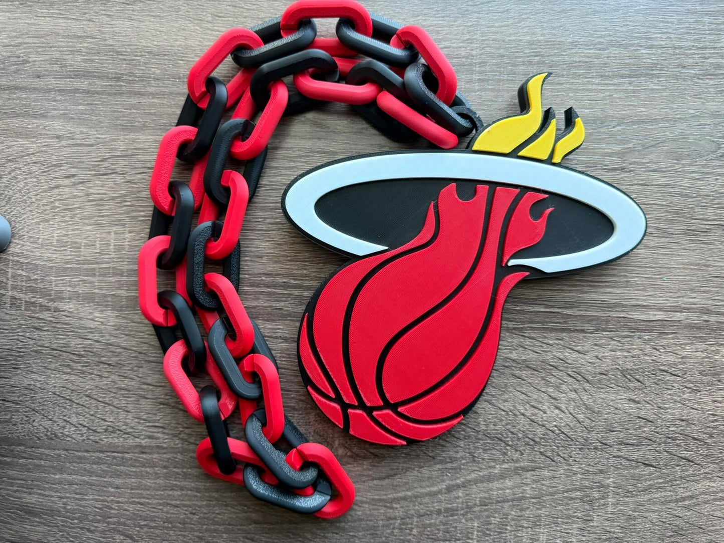 Miami Heat Oversized Necklace, Hype Chain [Made To Order]