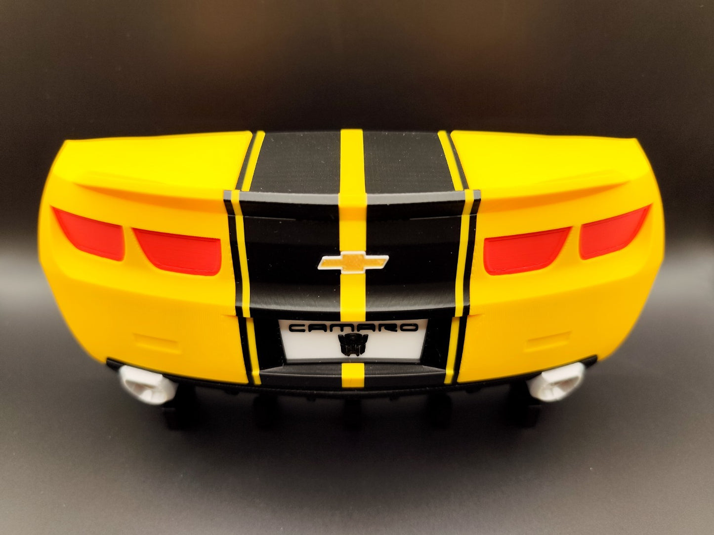 Retro Sports Car Key Holder – Yellow Black Wall Mount with Hooks – Tail Light In