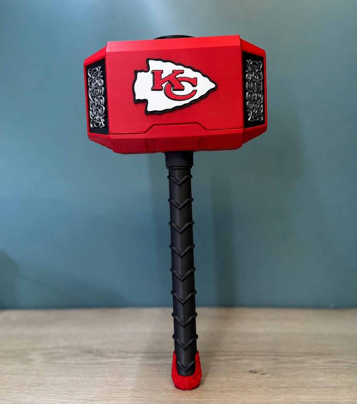 Kansas City Chiefs 13” Thor Hammer Mjolnir & Rock Memorabilia Man Cave Fan Gifts