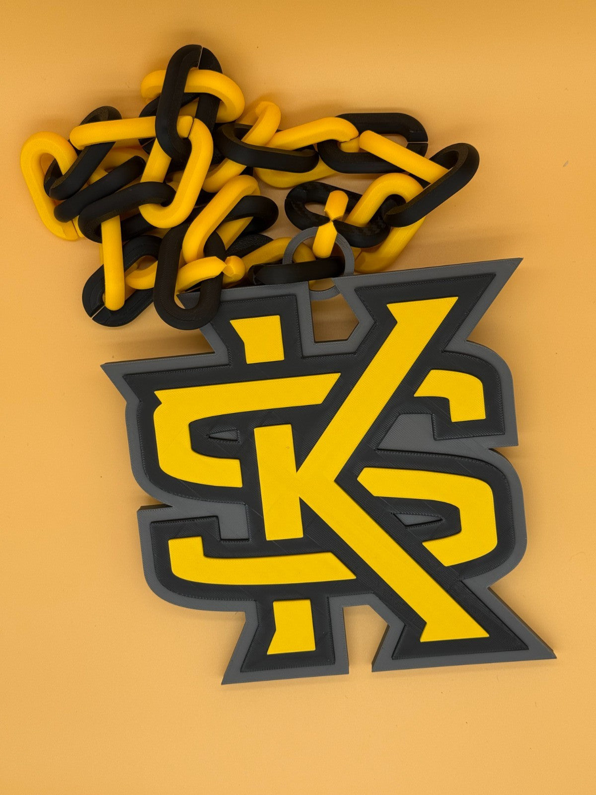 Kennesaw State Owls Logo Oversized Necklace, Pendant Turnover Chain Handmade