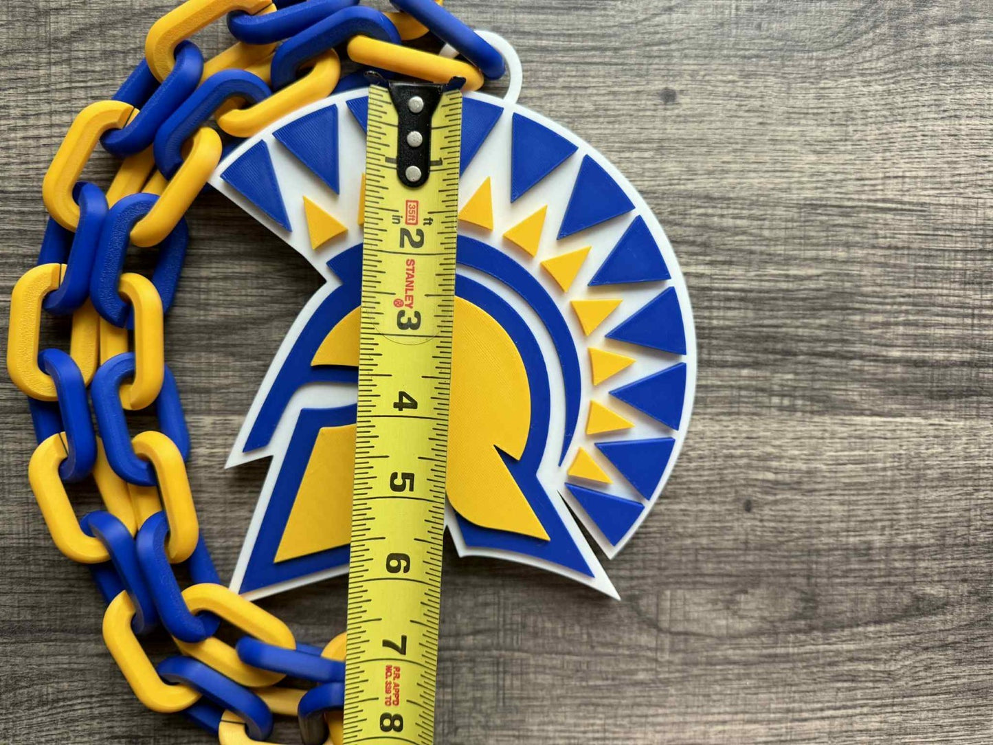 San Jose State Spartans Logo Oversized Necklace, Pendant Chain