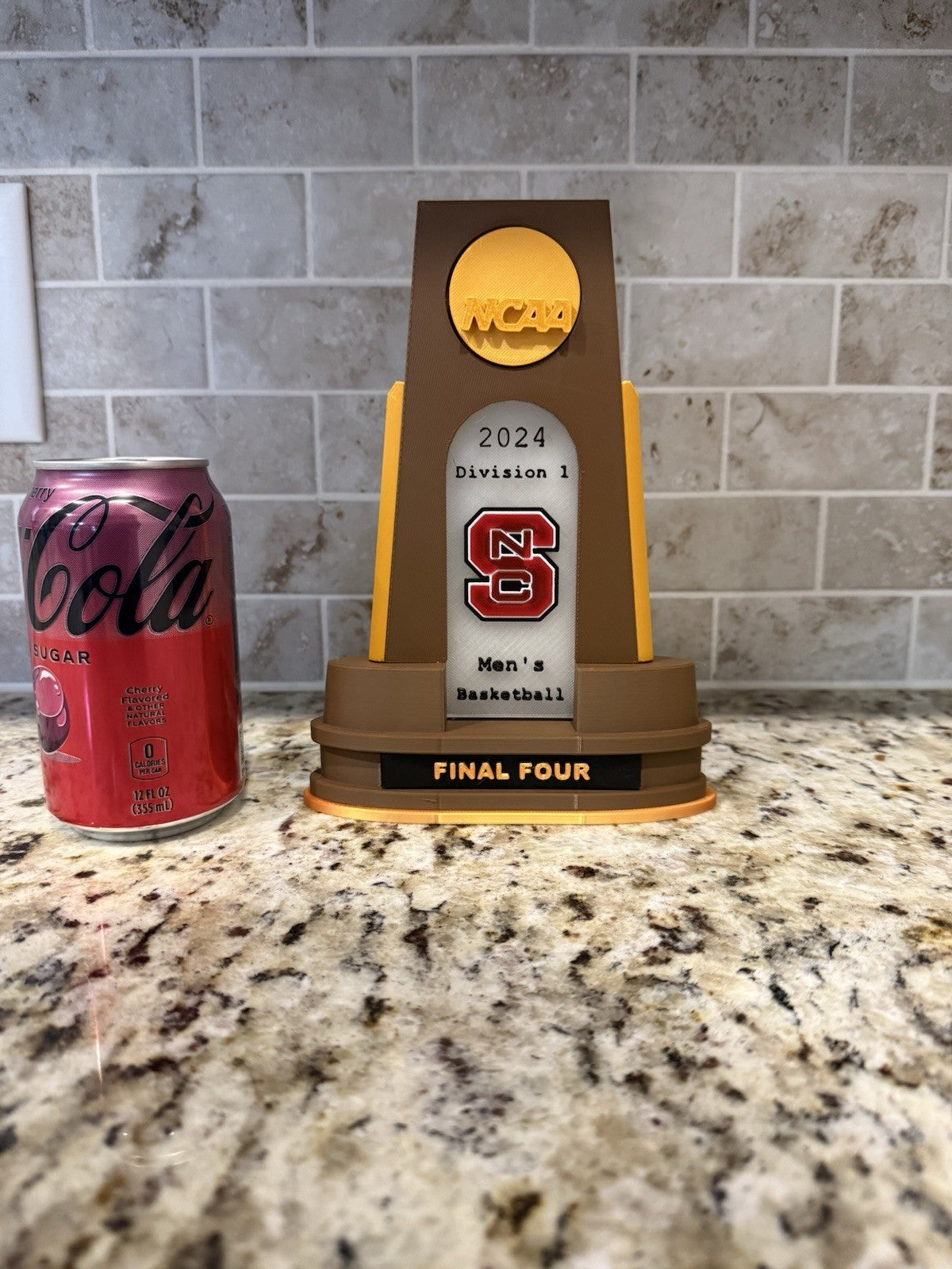 North Carolina state Wolfpack 2024 final four trophy. 3d printed. Pla plastic